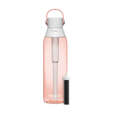 Premium Filtering Water Bottle - Hard Sided Plastic, 26oz-Blush