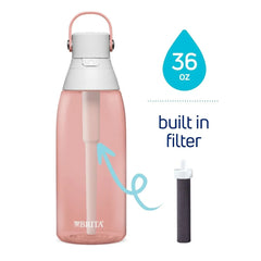 Premium Filtering Water Bottle - Hard Sided Plastic, 36oz