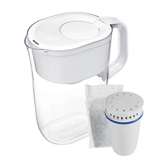Brita Refillable Water Filtration System with White Tahoe Water Pitcher and 1 Refillable Filter