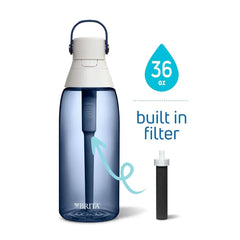 Premium Filtering Water Bottle - Hard Sided Plastic, 36oz