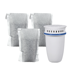 Brita Refillable Water Filtration Starter Kit with 1 Reusable Filter Shell and 3 Filter Refills