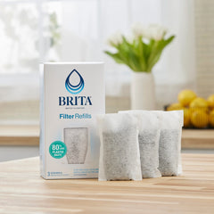 Brita Refillable Water Filtration System Filter Refills, 3 Count