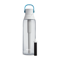Premium Filtering Water Bottle - Hard Sided Plastic, 26oz-Blush